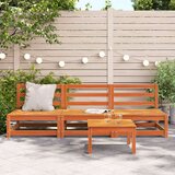 vidaXL Vrtne sofe bez naslona za ruke 3 kom smeđe 70x70x67cm borovina | shoptok.hr