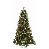  Umjetno božićno drvce s kuglicom 150 cm 150 LED lampica - 150 cm s LED žaruljama i zlatnim kuglicama | shoptok.hr