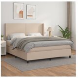 vidaXL Krevet s oprugama i madrac cappuccino 160x200cm od umjetne kože | shoptok.hr