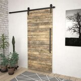 Pribor za klizna vrata SKIEN 200 cm čelični crni | shoptok.hr
