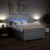  Krevet box spring s madracem svjetlosivi 140x200 cm od tkanine | shoptok.hr