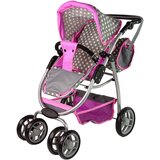  Voziček za punčke 2-v-1 Nosilka Stars - siva | Shoptok.si