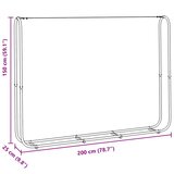 Stalak za drva za ogrjev 200x25x150 cm Pocinčani čelik | Eponuda.com
