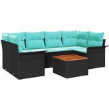 Vrtna sedežna garnitura 7 pcs Črna in turkizna 55 x 55 x 37 cm, (5000020157) | Shoptok.si