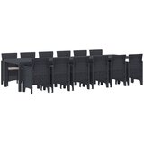  Vrtni set za objed 13 kom. Antracit Polt ratan | shoptok.hr