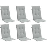  Jastuci za stolice 6 kom svjetlosivi 120 x 50 x 4 cm od tkanine | shoptok.hr