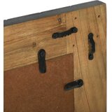 Zidno ogledalo Crna i smeđa 70 x 2 x 70 cm Čvrsto drvo akacije | shoptok.hr