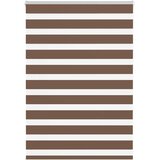 Zebra zavjesa Smeđa 95x100 cm Širina tkanine 90,9 cm Poliester | Shoptok.si