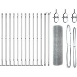 vidaXL Set ograjnih stebrov Set 2 Galvanizirano jeklo 25 x 0.5 m | Shoptok.si