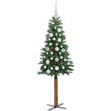 vidaXL Mršavo božićno drvce Zelena 150 cm PVC i čvrsto drvo bora | shoptok.hr