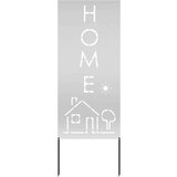 vidaXL Dekorativna ploča za vrt Srebrna 50 x 140 cm | shoptok.hr