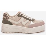 Boto Women's Platform Sneakers Leopard Beige Kelsia | shoptok.hr