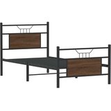  Okvir kreveta bez madraca smeđa boja hrasta 90 x 200 cm drveni | shoptok.hr