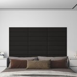 vidaXL Stenski paneli 12 kosov črni 60x15 cm blago 1,08 m² Cene