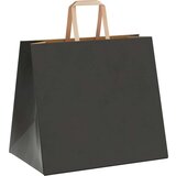  Papirnate vrećice 50 kom s ručkama crne 32x22x28 cm | shoptok.hr