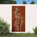  Vrtni zidni ukras 105 x 55 cm čelik COR-TEN s uzorkom bambusa Cijene