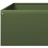 vidaXL Visoka greda olivno zelena 100x100x25 cm jeklo | Shoptok.si