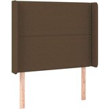  Vzglavje z ušesi temno rjavo 93x16x118/128 cm blago, (20952874) | Shoptok.si