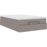 vidaXL otomanski okvir kreveta s madraca smeđesivi 120x190 cm tkanine | shoptok.hr