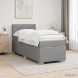  Boxspring krevet s madracem Svjetlosiva 80 x 200 cm Tkanina - Svjetlosiva 80 x 200 cm Dizajn s rombovima Cijene