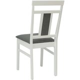  Stolac za blagovanje 2 pcs Bijela i siva Čvrsto drvo od gume | shoptok.hr