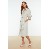 Trendyol Beige Belted Windbreaker Detailed Water Repellent Long Trench Coat | ePonuda.com