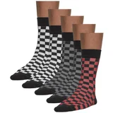 Urban Classics Accessoires Check Socks 5-Pack blk/h.grey/wht