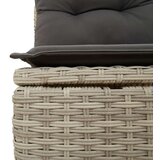  Set s 11 dijelova vrtnog sofa s jastucima svijetlo sivi poli ratan | shoptok.hr