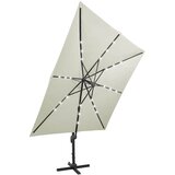  Konzolni vrtni suncobran sa stupom LED 300 cm boja pijeska | Eponuda.com