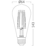  LED filament sijalica 2200K 6W BRAYTRON | ePonuda.com