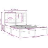  Za krevet od masivnog drva crni 140 x 190 cm | shoptok.hr