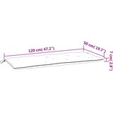  Jastuci za vrtnu klupu 2 kom tamnosivi 120x50x7 cm tkanine | shoptok.hr