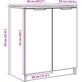 Ormarić za cipele boja staro drvo 59x35x70 cm konstruirano drvo | shoptok.hr