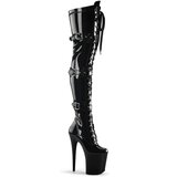 Pleaser USA Pleaser Flamingo-3028 Blk Str Pat/Blk 38 Cene
