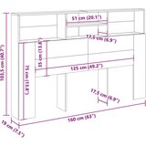 vidaXL Uzglavni ormarić Artisan hrast 160x19x103,5 cm izrađeno drvo | shoptok.hr