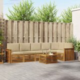  Set vanjskih sofa 7 kom. Prirodna i bež Poliester | shoptok.hr