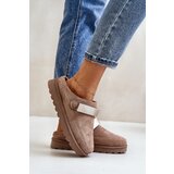 Boto Ladies Warm Slippers On Platform Brown Azida | Shoptok.si