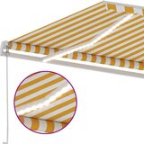  Tenda na ručno uvlačenje s LED svjetlom 600x300 cm žuto-bijela | shoptok.hr