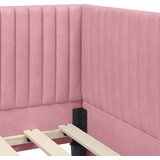  Kutni okvir kreveta Ružičasta 90 cm x 190 cm Baršun | shoptok.hr