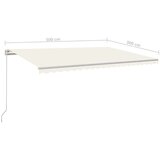  Ročno zložljiva tenda 500x300 cm krem, (20609518) | Shoptok.si