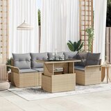 Sjedeća garnitura za vrt 6 kom. poliratan 294 x 117 x 85 cm | shoptok.hr