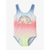 name it Pink-Blue Girl Patterned One Piece Swimwear Makina - Girls