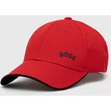 Boss Bombažna bejzbolska kapa GREEN rdeča barva