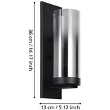Eglo 44003 - zidno svetlo toothill 1xE27/40W/230V crno | Eponuda.com
