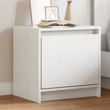 Furnova Nočna omarica bela 40x30,5x40 cm trdna borovina, (21927737) | Shoptok.si