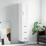 The Living Store Visoka omara bela 34,5x34x180 cm inženirski les - Visoka Omarica, (21661203) | Shoptok.si