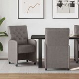 vidaXL jedilni stoli s kolesi 2 pcs siva 58 x 67 x 97 cm umetna koža Cene