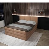 MID.YOU POSTELJA BOXSPRING 180 cm x 200 cm , les, tekstil, leseni material terakota | Shoptok.si
