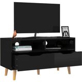 vidaXL tv ormarić visoki sjaj crni 90 x 40 x 48,5 cm od iverice | shoptok.hr