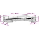  Set vanjskih sofa 8 kom. Prirodna Čvrsto drvo akacije | Shoptok.si